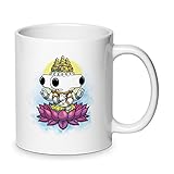 ✅ Taza de cerámica blanca brillante
