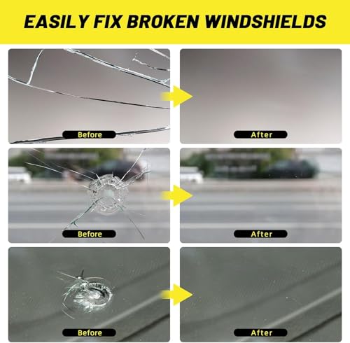 LOMEEN Windshield Repair Kit, 2025 New Package Windshield Crack Repair Kit with Enhanced Injection Head., Long-Lasting for Windshields, Windows, Mirrors, All Crack Types