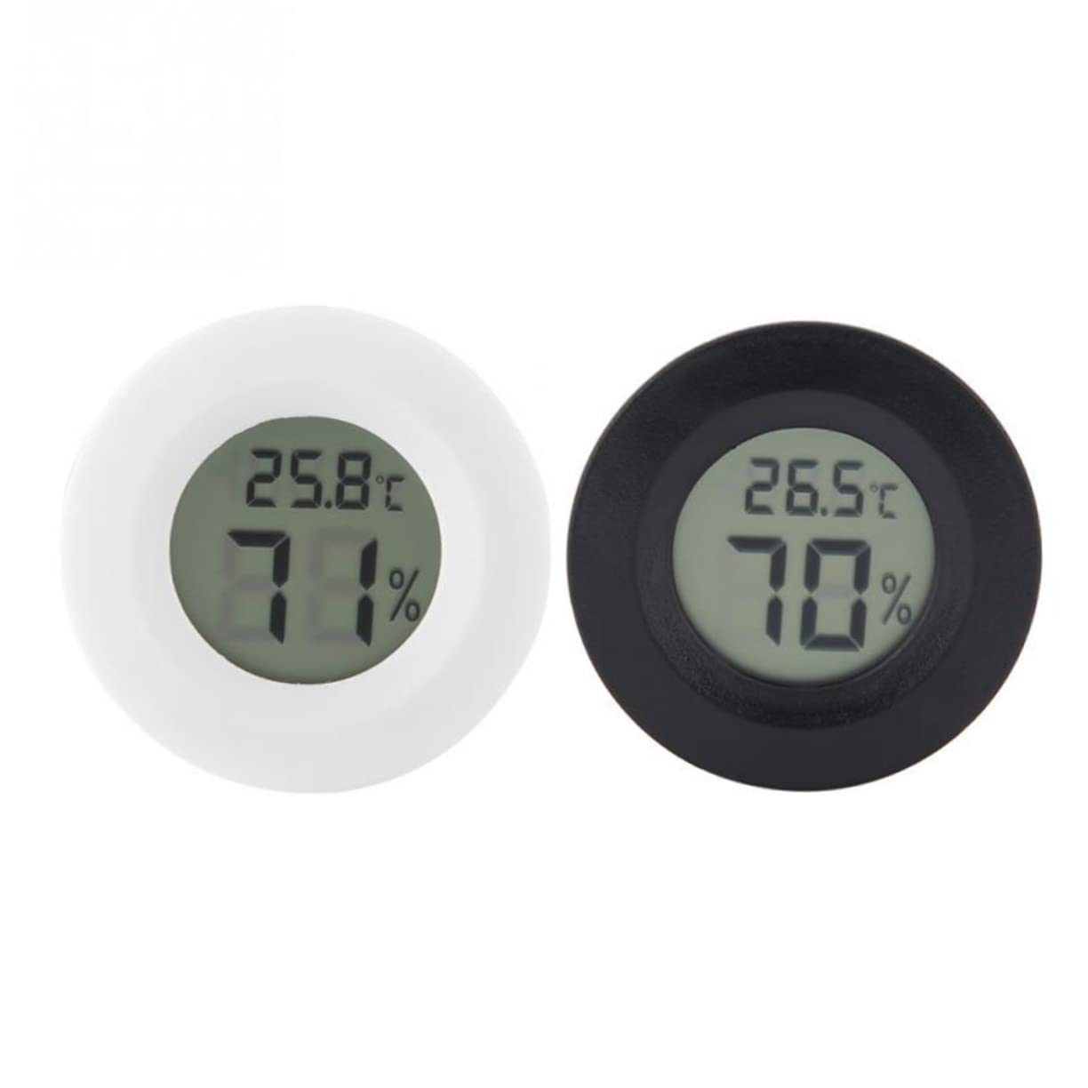 Sosoport 12piezas Higrómetro Digital De Temperatura y Humedad Para Reptiles Medidor Electrónico De Humedad Acrílico Para Terrarios y Uso Hogar De Negro