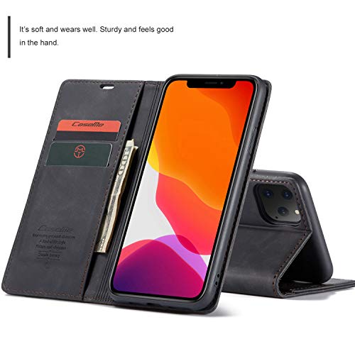 Sinianl Iphone 11 Wallet Case Iphone 11 Leather Case, Book Folding Flip Case With Kickstand Credit Card Slot Magnetic Closure Protective Cover For Apple Iphone 11 2019 6.1 Inch - Black #TOP1