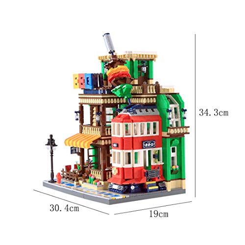 TRUU Bausteine Architektur Modell, 1922 Teile BBQ Restaurant Bausteine, Modular Haus Bausteine Kompatibel mit Lego Haus – Bild 3