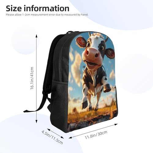 Backpack 16 Inch Large Capacity Cow Zipper Daypack Casual Hiking Shoulder Daypack For Men Women4