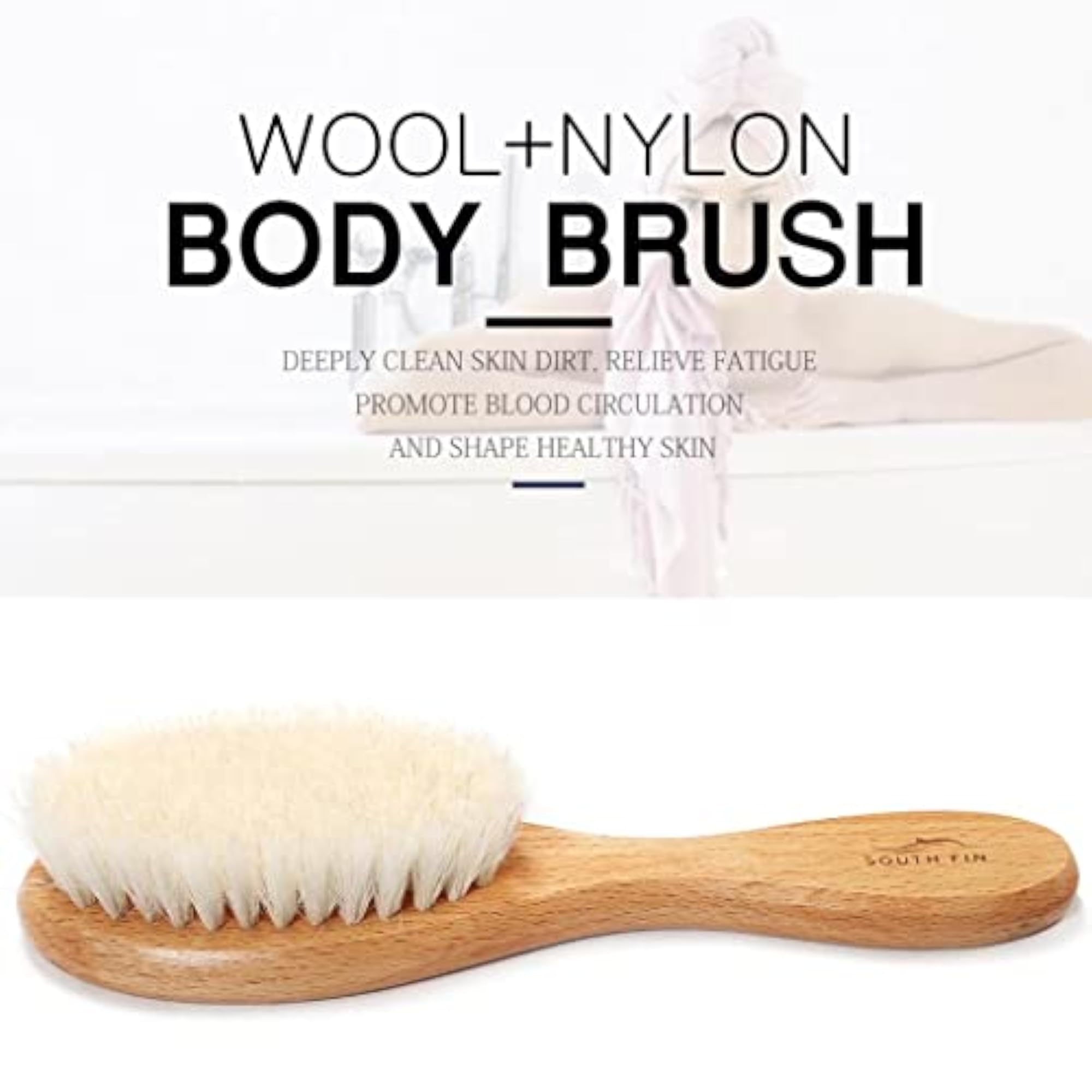 Beech Nylon Skin Exfoliator Brush for Baby Scrub