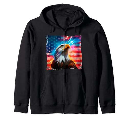 4 de julio American Pride American Eagle Símbolo de la Libertad Sudadera con Capucha