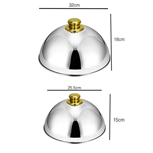 Stainless Steel Restaurant Cloche Serving Dish Food Cover Dome Plate Covers To Keep Food Warm