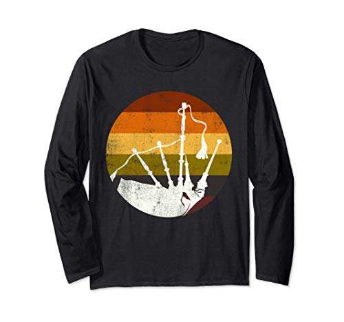 Gaita retro divertida Gaita escocesa de regalo de gaitero Manga Larga Cover