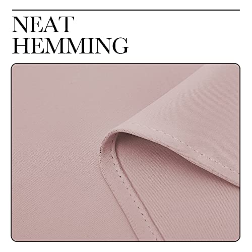 Image of NICETOWN Small Window Curtains, Blush Pink Room Darkening Curtain Panels, Nursery Essential Thermal Insulated Solid Grommet Top Blackout Curtains /Drapes for Bedroom (1 Pair, 42 x 63 inches)