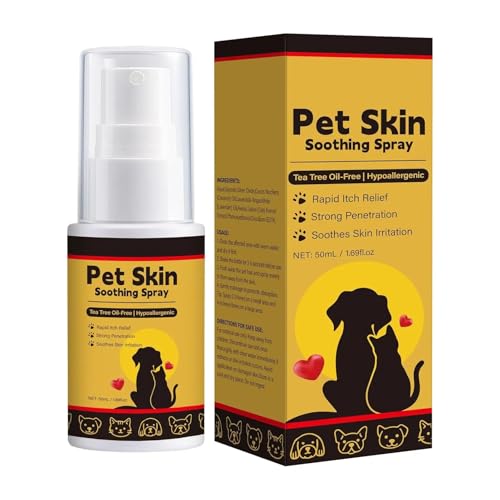 GAOHOU 2PCS Pet Skin Treatment Spray, Wound Care Spray for Pet Skin Soothing, Itchy Skin Relief, Dry Skin Treatment, and Skin Care for Dogs and Cats for Grooming Seasonal Post-Bath Outdoors Home