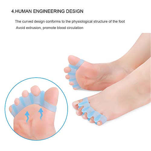 Gel Toe Stretcher & Toe Separators, Bestrice Bunion Corrector, Toe Protectors Straightener Flexible,Orthopedic Toe Corrector, Bunion Relief, Yoga Toes,Hammer Toe And More For Women And Men (1 Pair) … #TOP4