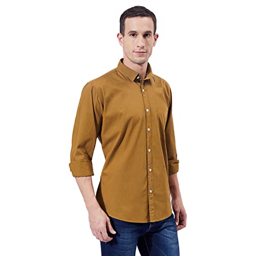 Image of Ben Martin Men's Cotton Regular Collar Shirt with Chest Pocket || Classic Collar, Slim Fit, Casual & Formal Wear || Soft & Breathable Fabric || Full Sleeve Shirt for Men