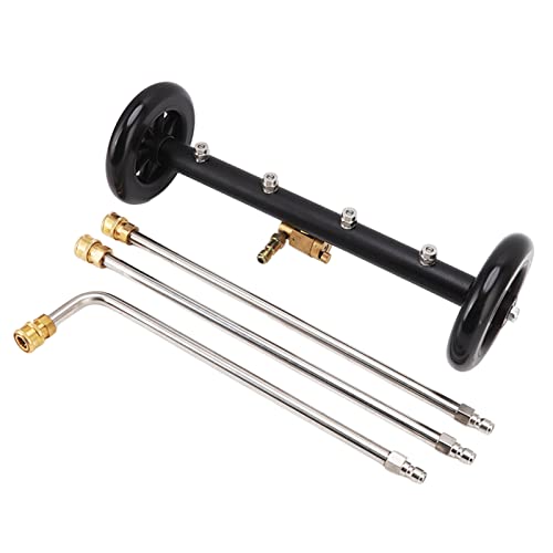 Undercarriage Cleaner, 16in Stainless Steel Under Car Washer with 1 / 4in Interface, 1500 to 4000 Psi Cleaner Underbody Car Wash Water Broom for Cleaning Trucks, SUVs, Cars