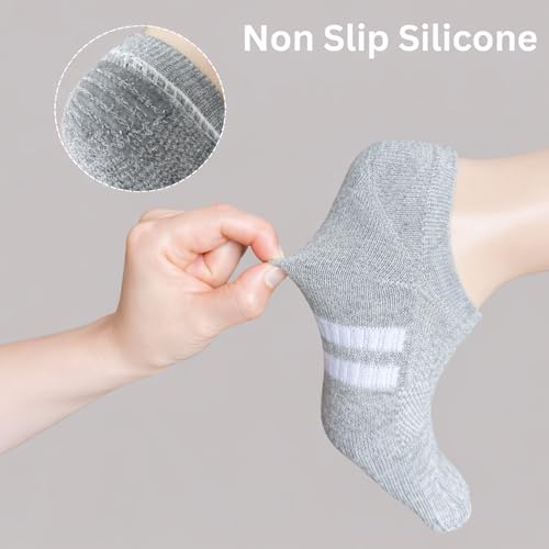 Image of soxsense Cushion No Show Toe Socks For Women Five Finger Socks Low Cut Athletic Running Socks 4 Pairs