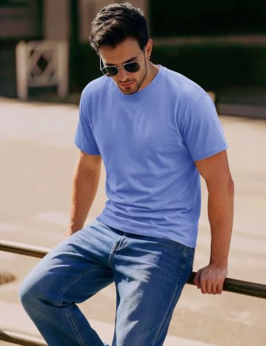 Image of MAGCOMSEN Mens T-Shirts Short Sleeve UPF 50+ Lightweight Moisture Wicking Basic Crewneck Casual Summer Cooling T Shirt