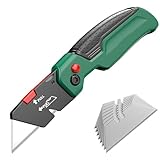 Klappbares Universalmesser, Kartonmesser mit Integrierter Klingenaufbewahrung, Inklusive...