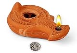 Wise Virgin Herodian Oil Lamp with Widow's Mite Coin Replica from The Bible Time - Message in Giving from The Heart. Unique Christian/Jewish Gift of Faith and Heritage. Handmade in The Holy Land