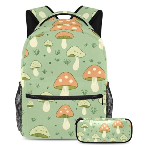 Sac à dos enfant et trousse champignon vert : évitez le désordre de la rentrée scolaire