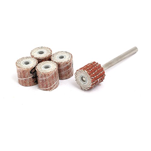 Aexit 5pcs 10mm Abrasives Dia 120 Grit Flap Wheel Grinding Polishing Tool w Mandrel drill hole Model:15as178qo159