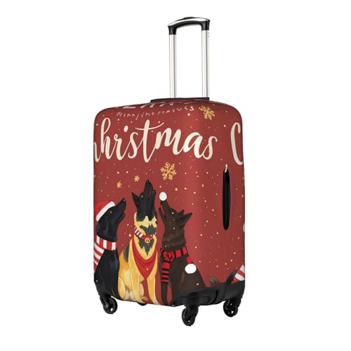 Travel Luggage Cover Christmas Hat Dog Fashion Washable Baggage Suitcase Protector Fit For Luggage Large2