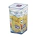 LOCK & LOCK Easy Essentials Food lids/Pantry Storage/Airtight containers, BPA Free, Square-16.9 Cup-for Chips, Clear