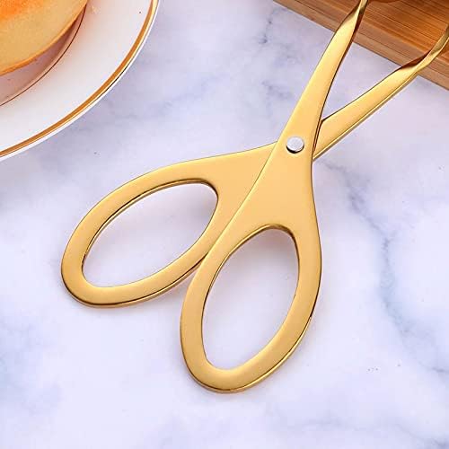 Bag Clips 1 PCS Stainless Steel Gold Food Clip Kitchen Utensils Buffet Bread Pizza Barbecue Cake Pastry Clip Tongs Home Kitchen Supplies (Color : A) (B)