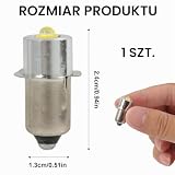 Zamiennicza żarówka LED P13.5S 3V do latarki, lampy roboczej i świecika, 3W, wysoka jasność, długa żywotność, łatwa instalacja, kompatybilna z Maglite 2D i inne