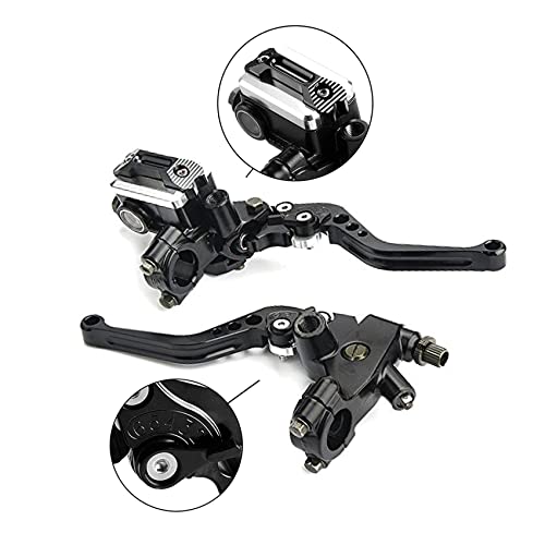 LisylineAuto Universal 7/8" 22mm Motorcycle Brake Lever Handlebar Brake Master Cylinder Clutch Levers Set Compatible with Harley Honda Kawasaki Suzuki Yamaha Motorbike Brake Lever(Black) by LisylineAuto - Used condition - Image 4