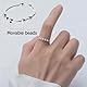 SNONESIY 5 Stück Anti Stress Ring,Fidget Ring,Anxiety Ring,Offenverstellbar Stress Ring Unisex Antistress Ring,mit Kugeln Stress Ringe Zum Drehen Geschenke für Freunde und Familie