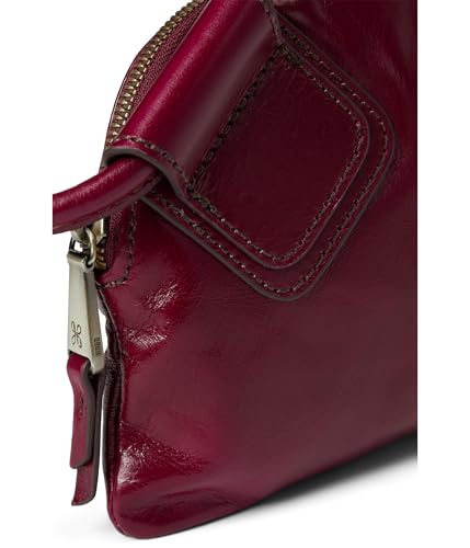 Image of HOBO Sable Leather Wristlet Clutch with Circular Handle, Zippered Closure, Credit Card Organizer, & Interior Zip Pocket