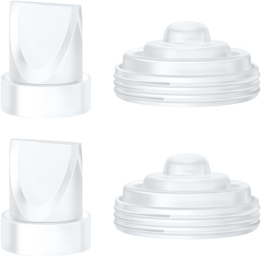 2PCS Duckbill Valves & 2PCS Diaphragm Compatible with Momcozy M5 Wearable Breast Pump, Replacement Pump Parts Accessories Compatible for M5 Momcozy, Not Original Mom Cozy Accessories