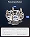 ECCPP Replacement For Wheel Bearing and Hub Assembly For Dodge Caliber For Jeep Compass Patriot 2007 2008 2009 2010 2011 2012 2013 2014 Wheel Hub Bearing 5 Lugs W/ABS (512333x2)