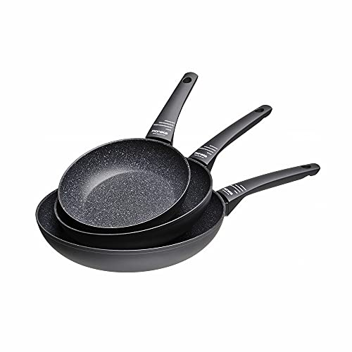 [Amazon Exclusive] Moneta Set 3 padelle Yes Induction, Alluminio