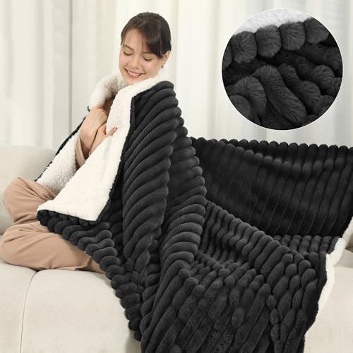 Electric Throw Blanket, Super Cozy Luxury Faux Fur & Sherpa