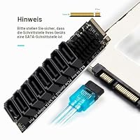 chenyang 8 Port M.2 zu SATA 3.0 Adapter, PCIe 3.0 zu SATA III Erweiterungskartenadapter 6 Gbit/s mit intelligenter Statusanzeige – Ansicht 2
