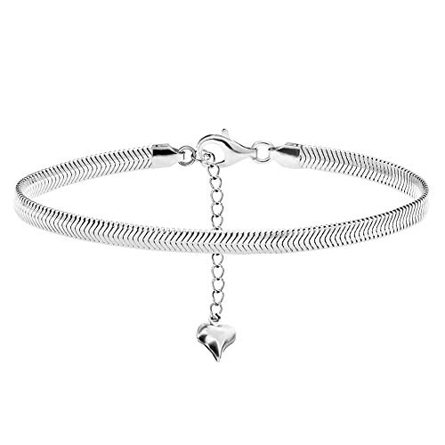 Image of Ankle Bracelets for Women,14K Gold Plated Snake Chain Anklet for Women Beach Cute Anklets