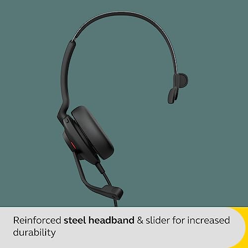 Jabra Evolve2 30 SE Micro-casque filaire mono à réduction de bruit avec technologie d’appel à 2 microphones et câble USB-C - Certifié MS Teams, compatible avec toutes les autres plateformes - Noir