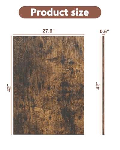 Piskyet Dog Crate Topper Wood Countertop for 48 42 36 30 24 inch Dog Cage, Dog Crate Cover,Dog Kennel Topper(Crate Not Include) (Rustic Brown, for 42 Inch Crate) - Image 4