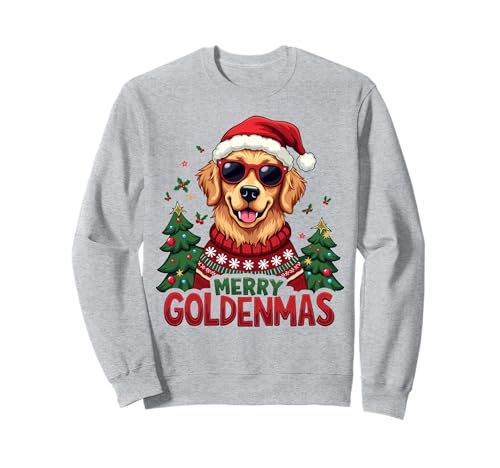 Merry Goldenmas Cute Golden Retriever Dog Christmas Holiday Felpa