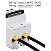 DIHOOL Solar Disconnect Switch, 100 Amp 2 Pole, DIN Rail Mount, Non Polarized, 12V 24V 48V 400V, AC/DC Circuit Breaker, RV Battery Isolator, PV Array MCB, Thermal Magnetic Trip