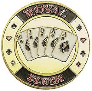 Hand Painted Poker Card Guard Protector - Spade Royal Flush