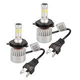 FÁCIL DE INSTALAR: Todo en un modelo, como la bombilla original del auto, Plug and Play, no es necesario ajustar la cubierta o la cubierta del faro y montar H4, HB2,9003.