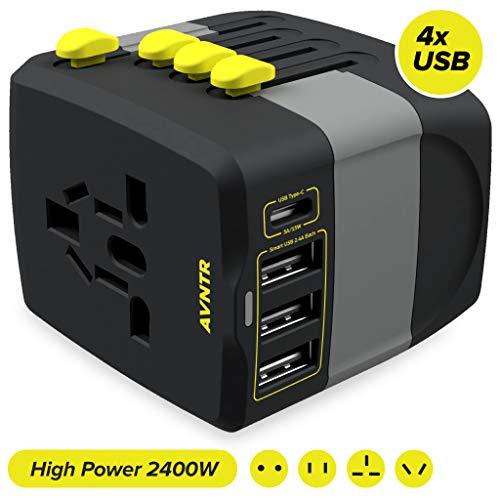 Ultimate Travel Adapter by AVNTR // 2400W All in One International Wall Charger