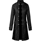 Spooktacular Creations Halloween Steampunk Costume Men, Black Vintage Tailcoat Jacket for Men Halloween Dress Up Party Cosplay, Festivals (X-Large)