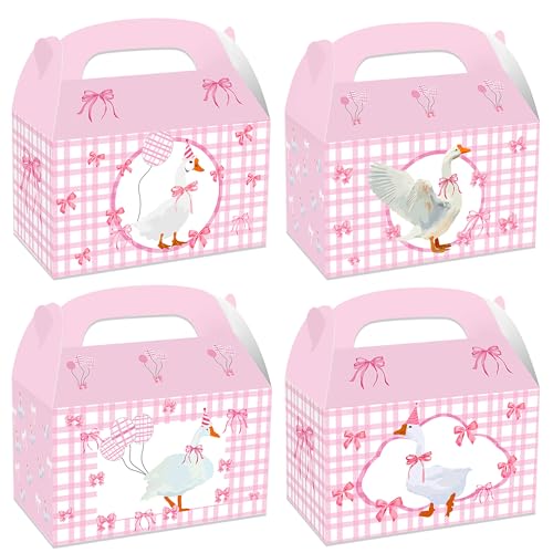 12PCS Pink One Silly Goose Party Favor Supplies Pink One Silly Goose Boxes