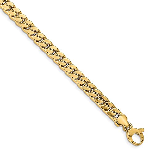 Diamond2Deal 14K Yellow Gold Men Polished Curb Bracelet #TOP19