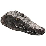 MNSK 18.1 Inches Floating Alligator Head Pool Accessories Float Alligator Fake Crocodile Decoy Floating Head for Goose, Heron, Duck Control, Pool, Garden and Patio Accessories,Color Dark Brown(Young)
