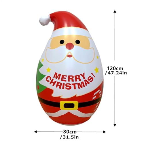 Père Noël gonflable extérieur géant et résistant pour habiller la pelouse - 6