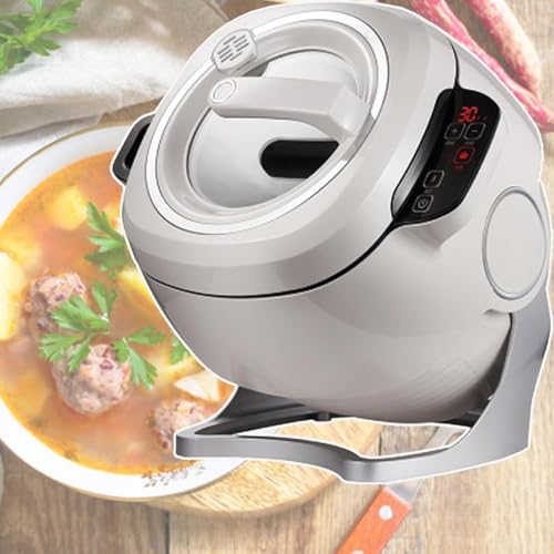 Automatic Cooking Machine, Three Speed Adjustable – Stir Frying, Stewing, Soup Making – 360 ° Automatic Rotation(110v)