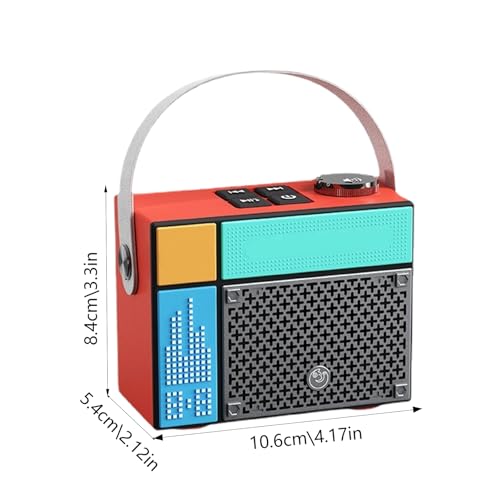 Alto-falante portátil sem fio, Alto-falantes Hi-Fi vintage com compatibilidade e bateria de longa du