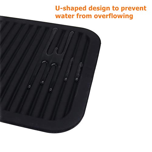 Sottopentola in silicone nero, set di 2 pezzi