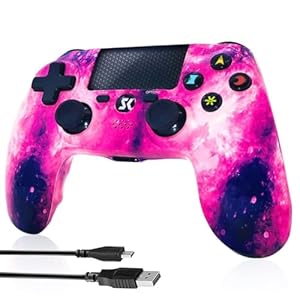 CHENGDAO Wireless Controller für PS4, Game Controller für PS4/Pro/Slim/PC, Gamepad mit Dual Vibration, 6-Achsen Gyro sensor, Rosa
